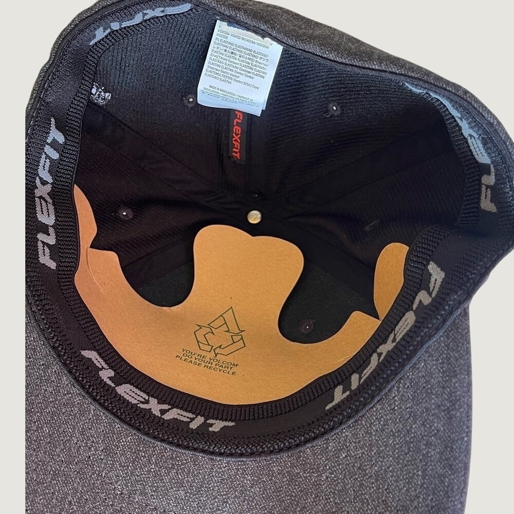 Volcom Full Stone Flexfit Hat Cap Charcoal Mens Large XL Gray Logo NWT - Picture 13 of 13
